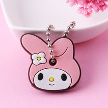 Load image into Gallery viewer, Cute Cartoon Keychain Silicone Stitch Protective Key Case Cover for Key Control Dust Cap Holder Gift Women Key Chain