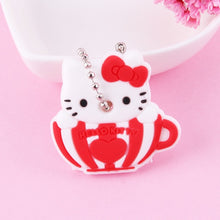 Load image into Gallery viewer, Cute Cartoon Keychain Silicone Stitch Protective Key Case Cover for Key Control Dust Cap Holder Gift Women Key Chain