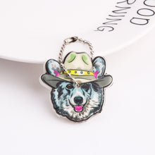 Load image into Gallery viewer, Cute Cartoon Keychain Silicone Stitch Protective Key Case Cover for Key Control Dust Cap Holder Gift Women Key Chain