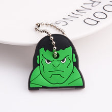 Load image into Gallery viewer, Cute Cartoon Keychain Silicone Stitch Protective Key Case Cover for Key Control Dust Cap Holder Gift Women Key Chain